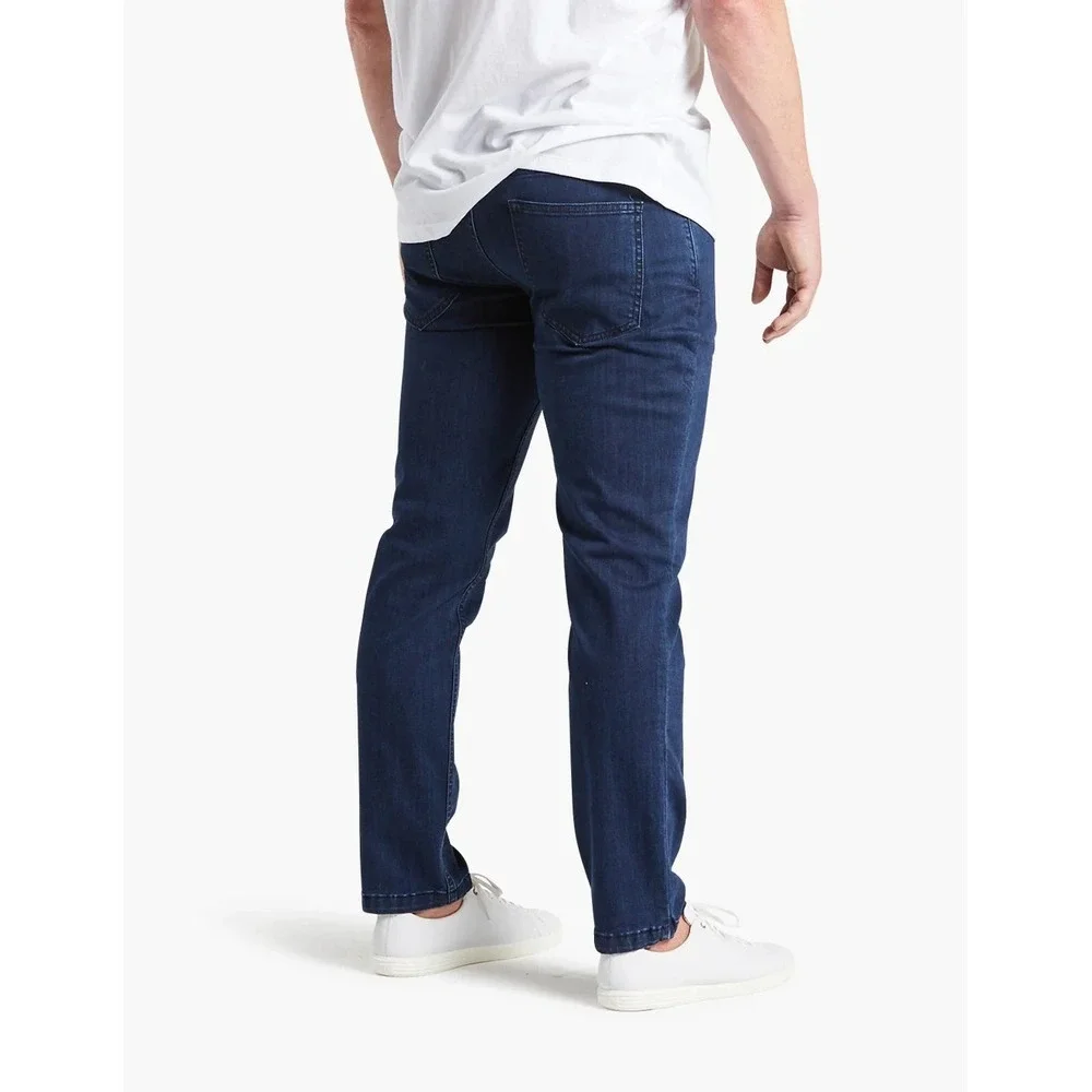 Mugsy Studio Blues Jeans Mens 36x28 Blue Dark Wash Stretch Flex Fit 5 Pocket EUC